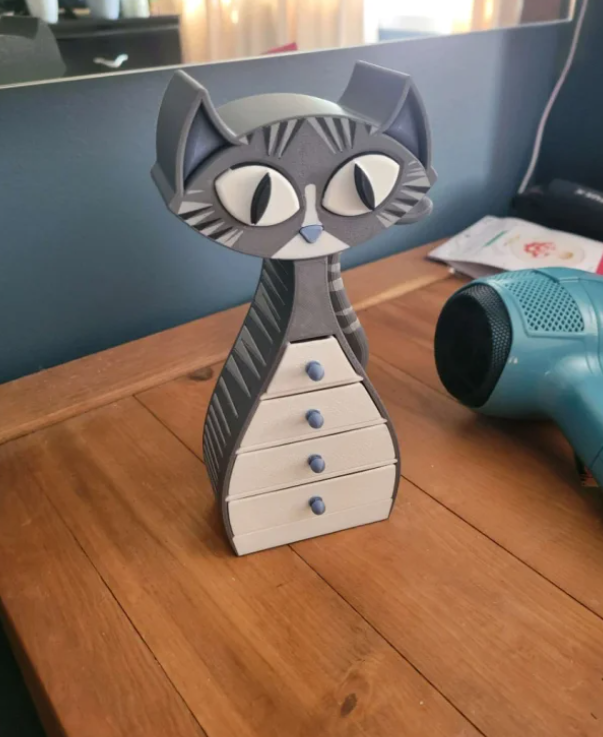 ✨Joyero Gato Negro 3D – Organizador Original✨
