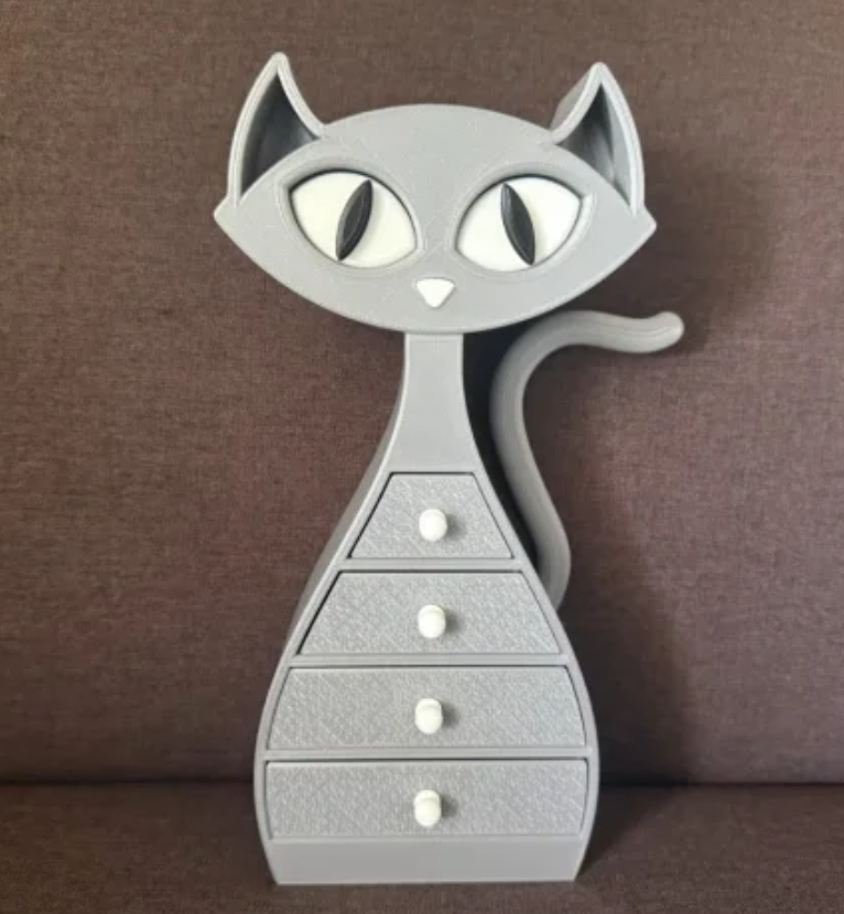 ✨Joyero Gato Negro 3D – Organizador Original✨